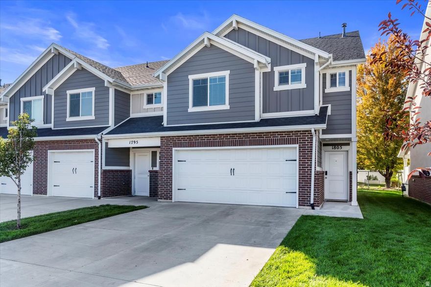 Enjoy the quiet, convenient community and many upgraded features that this beautiful home offers. Open and inviting layout with a spacious family room, dining area, and kitchen. Oversized covered back patio that opens to peaceful open space, plus a large common area with a playground just around the corner. Features include upgraded cabinetry with granite countertops, custom wood and iron railing, and large bedrooms - including an oversized grand primary suite with a soaker tub, separate shower, double vanity, walk-in closet, and private toilet room. Upstairs laundry adds convenience! Ideally located near I-15 and the new West Davis Corridor, with easy access to schools, parks, recreation, shopping, and all amenities. Don't miss this one!