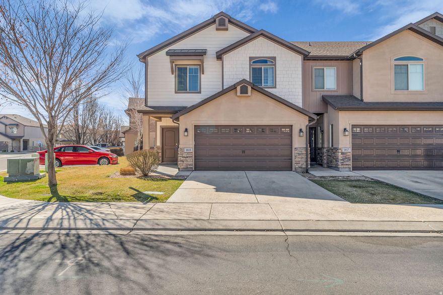 Just 1 mile from Utah Valley University, this beautifully maintained end-unit townhome offers the perfect blend of comfort, style, and location. With 3 bedrooms and 2.5 baths, this home is the perfect start to homeownership. This is as clean of a townhome you will find for this age. The main level features an inviting open layout with vaulted ceilings and plenty of windows allowing all the natural light to come in, a stunning island kitchen that flows seamlessly into the living and dining areas, ideal for entertaining or everyday living. The spacious primary suite provides a relaxing retreat, complete with a soaker tub, separate shower, double vanity, and a walk-in closet. Situated in an excellent community with quick access to the freeway, this home stands out as one of the best-located units in the neighborhood.  New AC Unit and Water Heater as of last year.  Exterior was repainted by HOA in the last few years.  Garage floor has been epoxied for easy cleaning. Square footage figures are provided as a courtesy estimate only and were obtained from county records .  Buyer is advised to obtain an independent measurement.