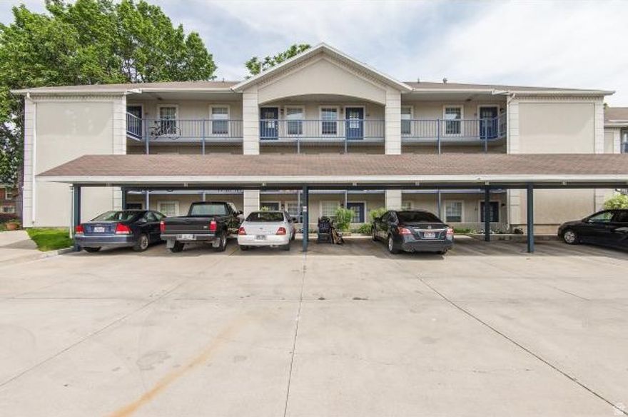 Amazing Location!  Located right by the Provo Rec Center, so close to BYU, easy freeway access, lots of eateries & downtown shopping!  2 bed/1bath with in-unit washer/dryer (included).  Located near a large, city park across the street.  The condo is in excellent condition, top floor with hard surface flooring, newer paint and always rented!  The condo comes with 2, reserved, off-street parking stalls.  Rental Contract goes through July 30, 2027.  It is resident occupied, so 24 hours advance notice is required for all showings - please do not bother residents.  This condo is a turn-key investment for anyone looking to add to their portfolio or purchase their first investment property.  Square footage figures are provided as a courtesy estimate only and were obtained from County Records.  Buyer is advised to obtain an independent measurement.