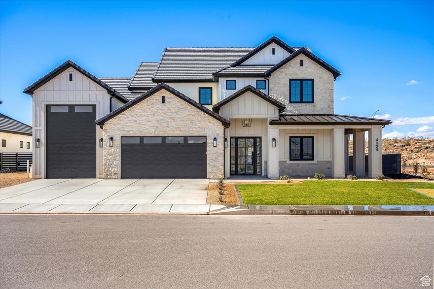 Amazing, nearly new custom home with striking curb appeal and a welcoming wrap-around porch, perfect for relaxing evenings. Inside, a spacious main floor primary suite and 12' slider create an open and airy feel. Soaring ceilings and thoughtful finishes include quartz countertops, upgraded fixtures, shiplap, board and batten, floating shelves, and custom cabinetry throughout. The gourmet kitchen is a showstopper with GE Caf appliances, double ovens, a large island, and a wrap-around butler's pantry. Built with quality 2x6 framing and gas plumbed to patio. The fully insulated garage and RV parking add convenience, while the location near recreation areas and schools makes this home as practical as it is beautiful. Agent is related to seller.