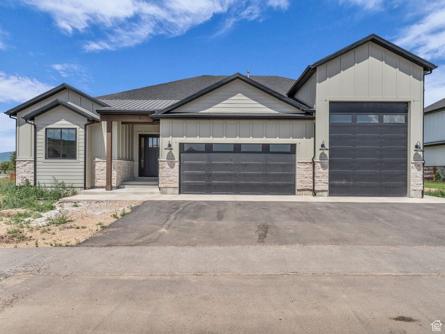 The Pine at Hart Crossing! Open single level floor plan living at its finest! Each bedroom has its own ensuite bathroom with the exception of the office that could also function as a bedroom. Your living space and kitchen are accentuated by a massive vaulted ceiling. The home comes complete with a GE Cafe Appliance package with refrigerator included! All of our finishes are higher quality for an excellent, luxurious feel. But there is more the massive oversized, extra length, extra width garage comes fully painted and finished with epoxy flooring, gas heater, 50 amp electric vehicle hookup, and hot/cold water bib. The RV garage is 14 ft tall, and approximately 48 feet deep. Lot 35 backs up to open space and is definitely a higher quality lot. Do not miss out on this one!