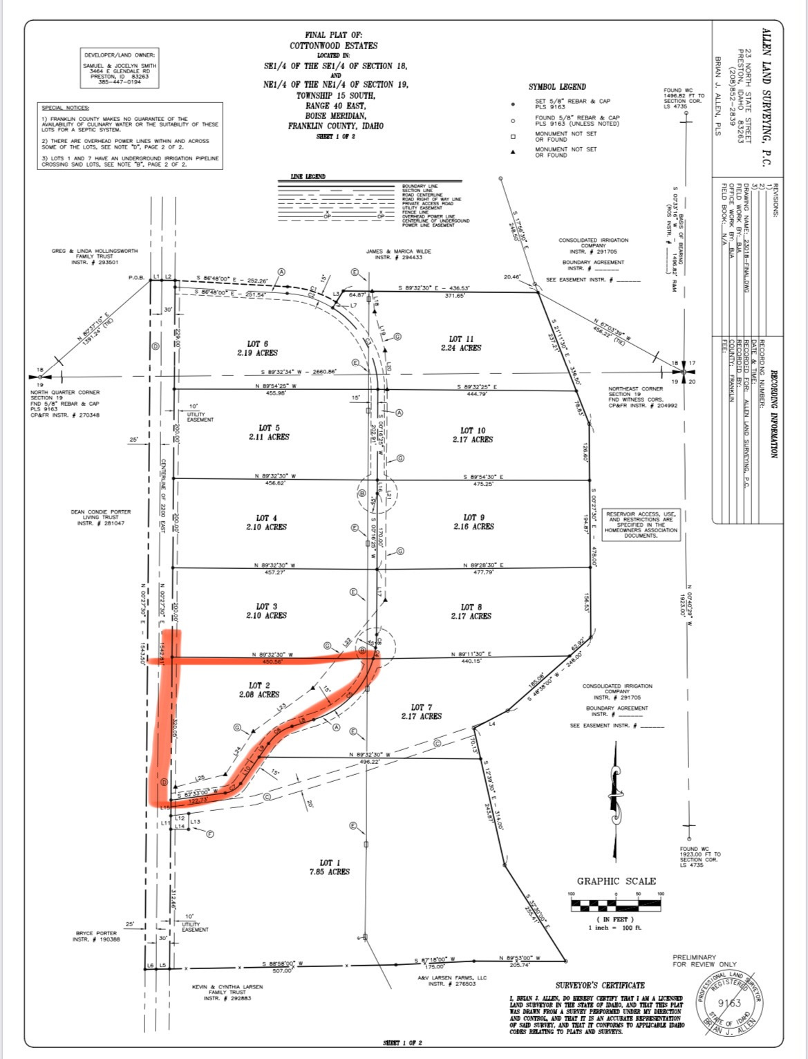 COTTONWOOD ESTATES - Land