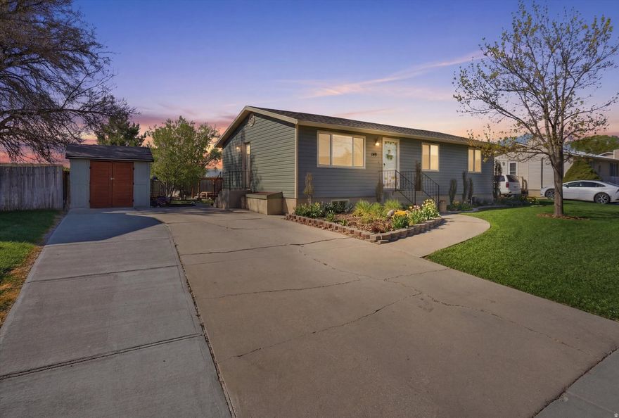 Say hello to your new home. This 4 bedroom, 2 bath property features updated flooring and thoughtful upgrades throughout. Major improvements include a new water heater (2020), basement windows (2020), and a complete roof replacement (2024). The kitchen shines with quartz countertops, a new sink, dishwasher, and range hood (2025). Clean and well-maintained, this home offers beautiful mountain views and a beautifully landscaped backyard with professionally installed sprinkler system, perfect for entertaining, all conveniently located near schools and shopping.