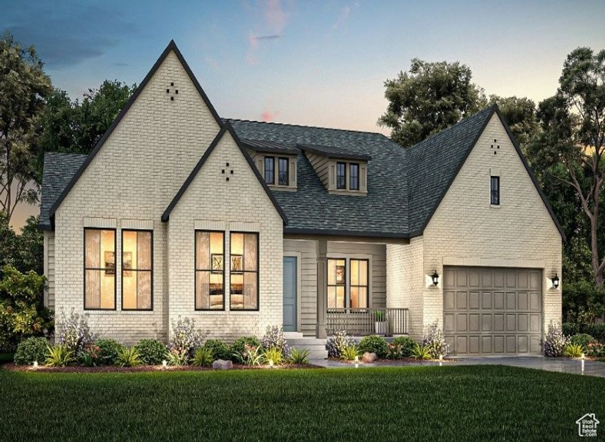 Discover refined craftsmanship and modern comfort in this beautiful brand new Belmont Traditional. This elegant home features custom cabinets with LED lighting, quartz kitchen countertops, and stainless steel Caf gas appliances with hood, pendant lighting above the island and a full-height tile backsplash, offering a perfect blend of luxury and functionality. Beautiful hardwood, tile, and carpet flooring flow throughout the home, complemented by can lighting and a cozy gas log fireplace in the family room. The owner's bathroom showcases a relaxing Tori tub and tile surrounds, enhanced by polished nickel hardware for a sophisticated finish. Additional highlights include an expanded 3-car garage, circular driveway, 9-foot basement foundation walls, tankless water heater, gas lines to the BBQ and dryer, ceiling fans in the owner's bedroom and family room, textured walls, two-tone paint, and elegant Loft base and casing. The Belmont Traditional perfectly combines timeless design with modern amenities for comfortable luxury living.