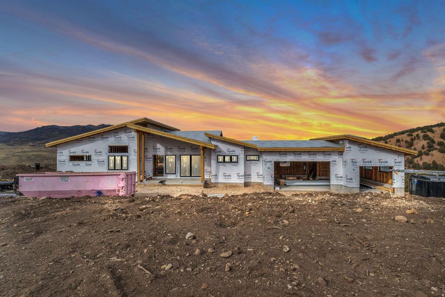 Under construction single-family home on 1.75 acres, anticipated to be completed in Spring/Summer 2026. Cherry Ridge is a private community of 30 homesites, conveniently located just 15 minutes from Park City resorts and only 45 minutes from SLC International Airport. The property is exceptionally close to Blue Sky Resort and Promontory, with clear views of both. This homesite includes stunning mountain and valley views from the expansive decks, underground utilities, fiber internet, paved roads, private trails, and more. The main floor features 10-foot ceilings, a primary bedroom, a second bedroom, and three baths. The lower level offers 11-foot ceilings, three bedrooms/baths, a large family room/home theater, and a sauna. Act fast for the opportunity to customize some of the finishes. Don't miss this unique opportunity to be one of the first owners in this gorgeous new development!