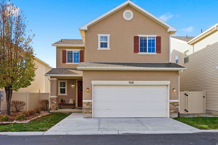 Looking for convenience, comfort, and a community packed with amenities? This Foxboro gem delivers all of it. Located just minutes from downtown Salt Lake City and the airport-with quick freeway access, nearby schools, shopping, and miles of Legacy Parkway trails-this home sits in one of the most desirable and well-connected communities around.  Step inside to 9 ft ceilings and an open-concept layout that feels bright, spacious, and instantly welcoming. The kitchen features stainless steel appliances, an oversized walk-in pantry, and a brand-new dishwasher. Fresh paint throughout adds a crisp, move-in-ready appeal. The upgraded bathroom impresses with a separate shower, soaking tub, and a double-sink vanity. The primary suite includes a generous walk-in closet for effortless organization. Major updates bring peace of mind: a new water heater, smart thermostat, Ring doorbell, and best of all-PAID OFF SOLAR for excellent energy savings.  Outside, enjoy a charming private patio with a pergola-perfect for relaxing or entertaining. The Foxboro community offers unmatched lifestyle perks: Two clubhouses, two pools, a fitness center, gym, game room, and multiple playgrounds-all at your fingertips with a very reasonable HOA. This is easy living in a prime location with amenities that truly elevate daily life. Don't miss it!