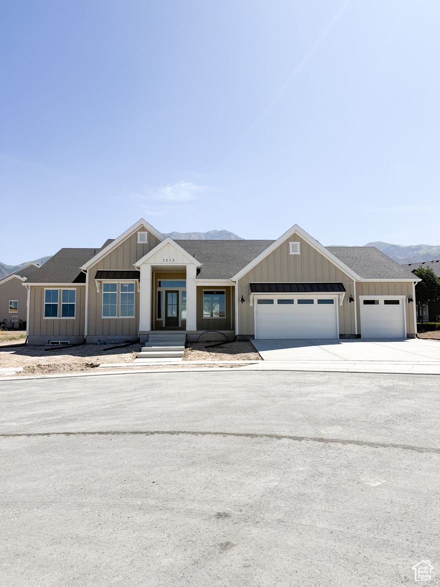 Stunning Brand New Rambler in the Hills of Elk Ridge Come see this breathtaking brand new rambler nestled in the serene hills of Elk Ridge, a home you truly have to see to believe. This thoughtfully designed residence features a maintenance-free exterior, a grand entry, and an impressive 4-car garage. Step out onto the covered deck from either the master suite or dining area and take in the peaceful surroundings. Perfect for relaxing or entertaining. Inside, the main floor boasts a spacious gourmet kitchen with custom cabinetry, high-end Caf appliances, and a double fridge/freezer for all your storage needs. The master bathroom is a true retreat, complete with separate vanities, a freestanding soaking tub, and an oversized walk-in shower for a luxurious, spa-like experience. The fully finished basement is ready for fun and function, featuring a home theater, private gym, kitchenette, and additional laundry area, ideal for guests or multi-generational living. Don't miss your chance to own this extraordinary home in one of Elk Ridge's most desirable settings.