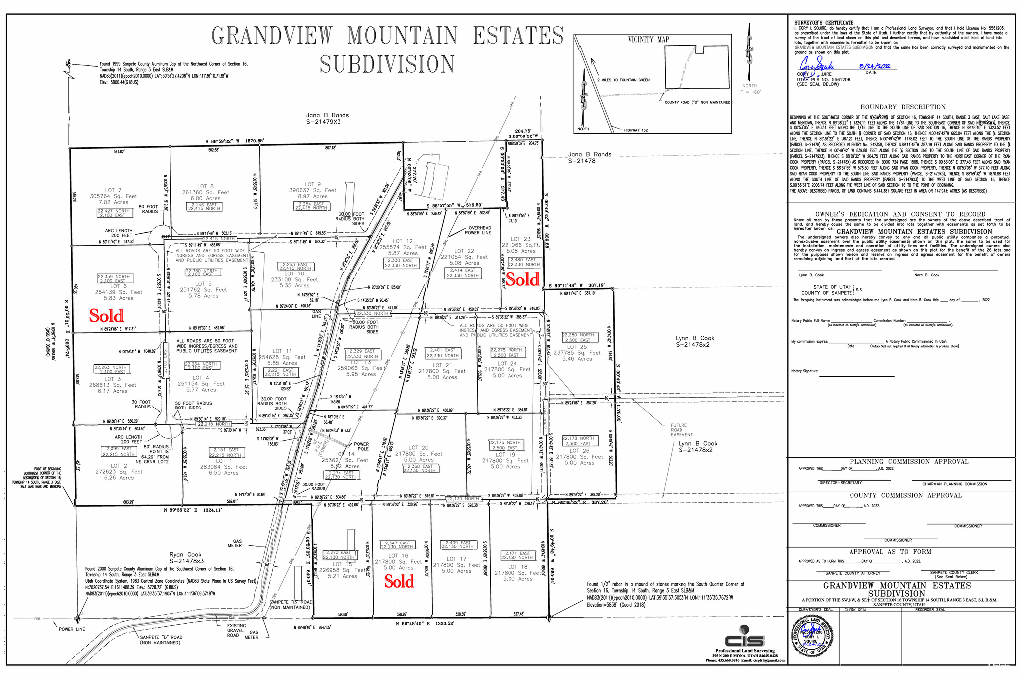 GRANDVIEW MOUNTAIN ESTATES - Land