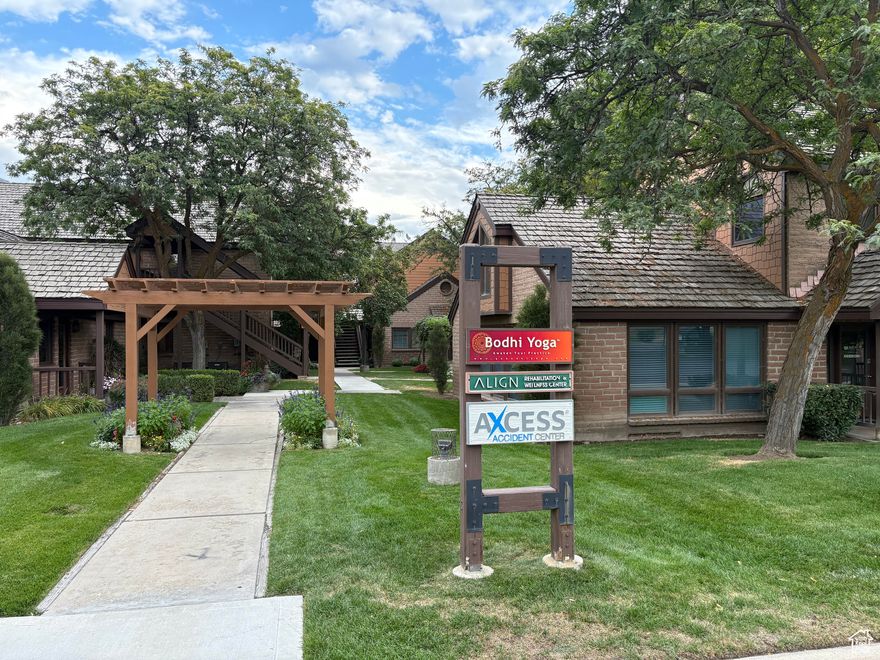 Clean, newly remodeled office space with big windows, great light, two entrances, updated HVAC systems, Shower in the bathroom. This office is located in a tranquil setting with mature trees, beautiful landscapes and tons of charm! Easy access to parking, the provo river trail as well as shops and restaurants. A bargain to own your own place in this area of Provo. Currently vacant and ready to occupy.