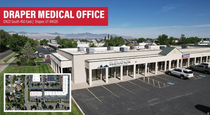 Property Listing, Exterior View. Depicting the commercial building and its immediate surroundings with an aerial inset…