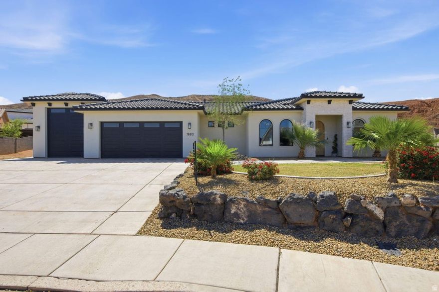 Stunning home in Scenic Sunrise at the end of a cul-de-sac with views, RV garage + parking, and no HOA! This thoughtfully designed property features a bright open layout with luxury vinyl plank flooring, white oak cabinetry, quartzite countertops, and a custom Venetian plaster hood as a true kitchen centerpiece. The kitchen offers a spacious walk-in pantry, designated dining area that leads to the back patio and large island for entertainment. Versatile front casita/salon space with its own entrance offers endless possibilities. Such as, home office, guest suite, or business use. The primary en-suite is complimented by a walk-in closet, walk-in shower, dual sinks and separate soaking tub. Spacious living areas flow seamlessly to the covered patio and backyard, with a retaining wall already in place and seller offering to coat the patio for the buyer if desired. Located in a welcoming neighborhood with community events and great neighbors, just minutes from shopping, dining, and walking distance to Horizon Elementary. Clean, modern, and move-in ready!