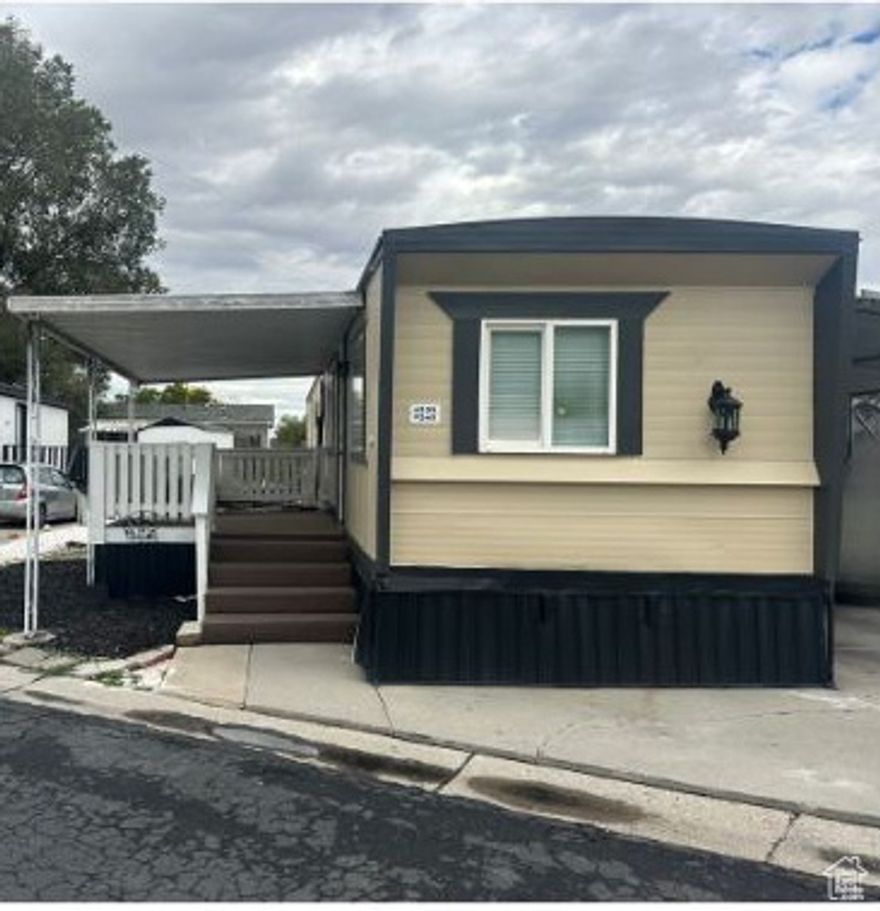 *Seller Finiancing* Affordable comfort in a quiet private community! This charming 1963 single-wide has been refreshed with new paint, laminate floors, updated hardware, and a modern kitchen faucet. A new mini-split HVAC provides efficient heating and cooling. The stackable washer/dryer and refrigerator stay, along with a new Lifetime shed for extra storage. You'll love relaxing on the newly carpeted covered deck. Bright, clean, and full of potential with seller financing options or a great cash price available, call agent for more information. All residents 18+ will need to be approved by the park prior to living here.