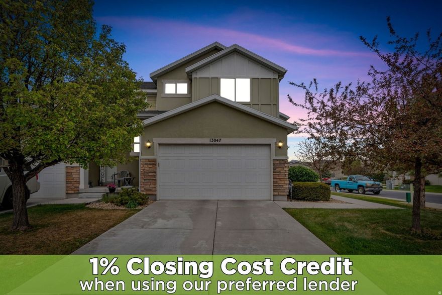 Welcome to this beautifully maintained end-unit townhome in Herriman, offering abundant natural light, modern finishes, and room to grow! Featuring an open floor plan with stylish 3-tone paint and light LVP flooring installed just 1.5 years ago, this home feels bright, fresh, and inviting throughout. The kitchen is a standout with crisp cabinetry, granite countertops, stainless steel appliances, and easy access to the private patio, perfect for relaxing or entertaining. New interior paint completed just one year ago adds to the home's clean and updated feel. Upstairs, the spacious primary suite includes an ensuite bathroom with a separate tub and shower for added comfort and convenience. The laundry room is ideally located on the second floor near the bedrooms, making everyday living even easier. New carpeting installed approximately 1.5 years ago adds warmth and comfort to the upper level. The unfinished basement provides an excellent opportunity to expand, with space ready to accommodate additional bedrooms, a family room, and a bathroom. Additional upgrades include a water softener that is only 2 years old. Don't miss this move-in ready Herriman townhome with modern updates, abundant natural light, and future potential!