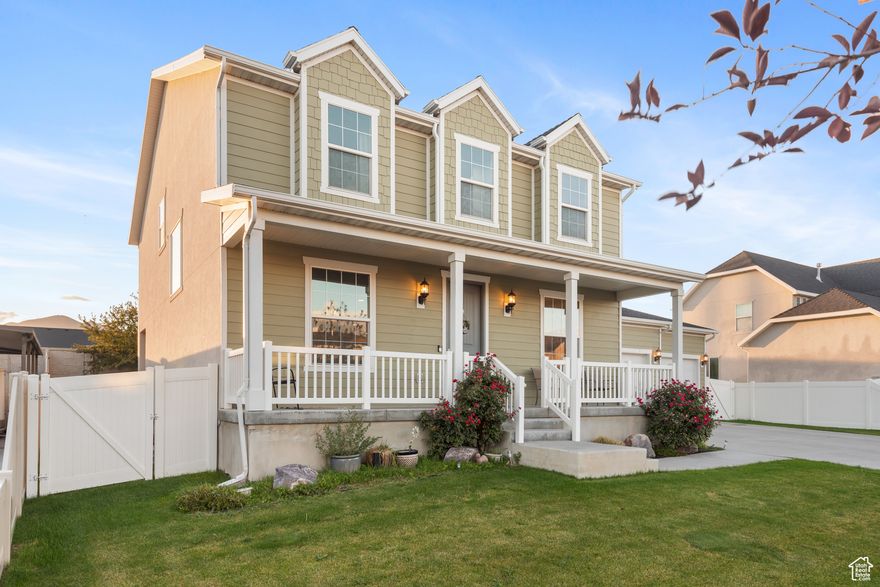 Price Improvement. Beautiful 5-bedroom, 2-story home in a highly desirable and fast-growing part of West Jordan! Situated in a neighborhood with wide streets and a welcoming wide entrance, this home offers both curb appeal and convenience. Inside, the open-concept kitchen, dining, and living areas are perfect for entertaining and everyday living. The kitchen features granite countertops, birch cabinets, stainless steel gas appliances, and can lighting. The primary suite includes a spacious walk-in closet and a master bath with a walk-in shower. 50 lb water heater is about a year old and the dishwasher under a year The basement has been framed and wired for electrical, making it easy for the next owner to finish and add value. The extra-long driveway provides ample space for boat or RV parking. A unique highlight is the functional "Costco door"-a direct access from the garage to the pantry-making grocery trips simple and efficient. Located minutes from retail and entertainment, this property is in an up-and-coming community surrounded by both residential and commercial expansion, offering great future upside.