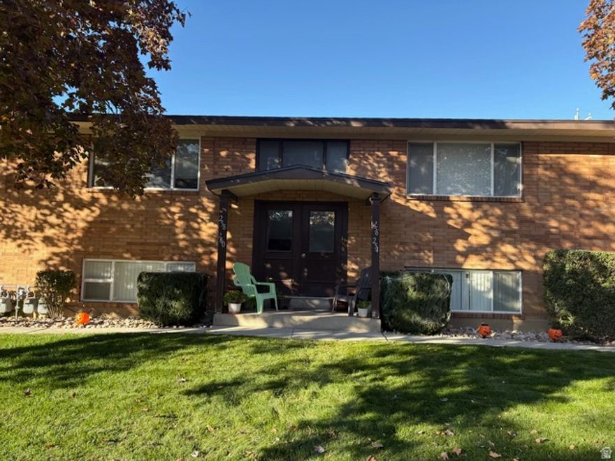 ** Please do not disturb tenants** Significant price adjustment. Buyer's loss, your gain on this full-occupied building. All brick 4-plex located in Bountiful on a long cul de sac just west of Smith's Marketplace on 200 West and 500 South. Units have stable rental history and are rarely vacant. The split entry opens on to a central hallway with two units up and two on the garden level. All units are configured about the same. Roof was replaced four years old. A water softener serves the entire building. All tenants are long-term, month-to-month. Strategically situated between Salt Lake City and Ogden, with easy access to the I-15 freeway and Legacy Parkway as well as public transportation and the Front Runner station. 12 minutes to the Salt Lake International Airport or downtown Salt Lake. City. 15 minutes to Station Park and Lagoon. New Bountiful City park is just a block west with pickleball courts, skate park, playground, soccer/football fields and a walking path. Minutes away from shopping, dining, schools and other services. Perfect for investors or owner-occupants who want to live in one unit and rent the other three. Rents are below market for location, size and condition. Information provided is deemed reliable; however, buyers and agents are encouraged to verify all.