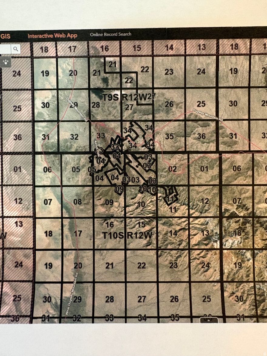 This opportunity consists of 43 mineral claims, and a mine property that has been worked in the past. Seller has not been to the property for a long period, so there will be no Seller Disclosures. The claims are situated SW of Dugway and west of Riverbed along the Dugway Mountain Road. With the price of minerals moving up this maybe a great opportunity! Contact Listing Broker for more info and maps. Sale includes parcel #'s 07-066-K-0037, 07-066-0-0038, 07-088-K-0038, and  98-000-0-1192, for a total of 43 parcels.