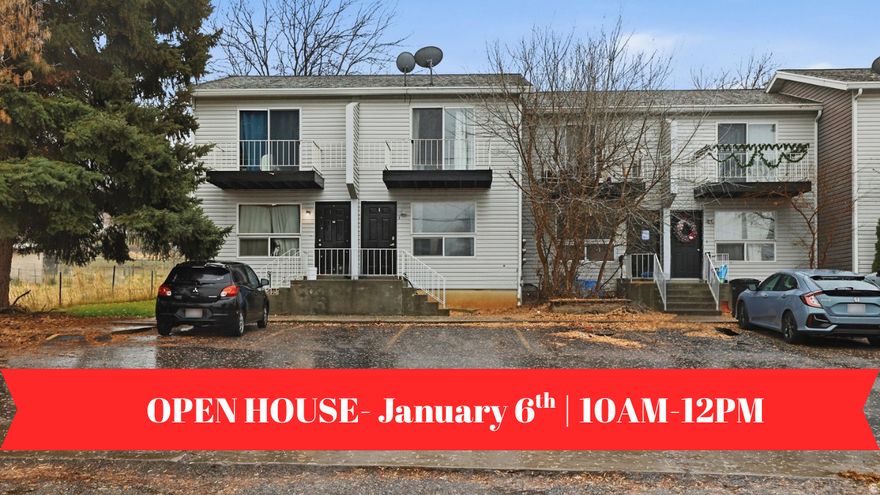 Cute, affordable townhome in the heart of Hyrum! This charming older unit offers 2 bedrooms and 1.5 bathrooms with a bright, open layout, fresh new paint and newer flooring throughout. Enjoy valley views from the balcony off the primary bedroom, plus a shared fenced backyard and private patio space-perfect for relaxing or entertaining. Two parking stalls conveniently located right out the front door. Ideally situated close to schools, shopping, and city parks. Refrigerator, washer & dryer included. Heated with electric ceiling coils. No HOA. Buyer to verify all information. Schedule your showing today!