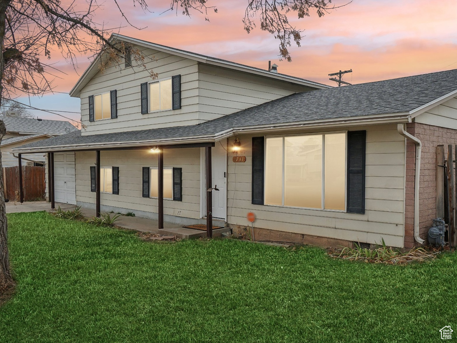 **OPEN HOUSE: Saturday Feb 8th 11:00am-1:00pm**Fantastic Layton Location Right off Antelope Drive. Walking Distance to Elementary School and neighborhood Park.  Fully Updated with Upgraded LVP Flooring & Carpet (only 2 Years old) Fresh Paint and Updated Trim.  Recessed Lighting Throughout.  Completely updated Kitchen with Modern Cabinets, Granite Counters,  Tile Backsplash and Wall Pantry.  Sprawling Family Room with 4th Bedroom set up as Salon. Perfect Space for Bedroom or Home Office.  Salon Sink can be removed and Wall Fixed prior to Closing.  Tranquil Primary Bedroom with Access to Fully Renovated Bathroom complete with Large Vanity, Custom Tile Tub and Shower Combo.  2 Additional Upper level Bedrooms.  Fully Fenced Backyard with Covered Patio, Functioning Hot Tub Included  (sold in as In condition). New Roof was redone in 2019,  New AC & Furnace in 2020.   Square footage figures are provided as a courtesy estimate only.  Buyer is advised to obtain an independent measurement.