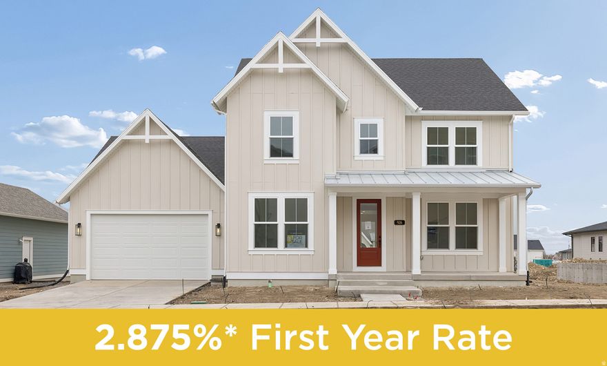 "2.875%* first year interest rate available for a limited time!!"  REACH OUT FOR MORE INFORMATION *MUST USE PREFFERED LENDER. Introducing the Ridgefield is a modern and versatile floor plan designed to adapt to your lifestyle while delivering exceptional comfort and style. From its spacious open-concept layout that seamlessly connects the kitchen, great room, and dining area to its thoughtfully placed flex space and sitting room near the entry, the Ridgefield offers flexibility without compromise. The luxury owner's suite provides a private retreat, complete with a generously sized walk-in closet, while the tandem 4-car garage and expansive covered front porch add both convenience and charm.  H