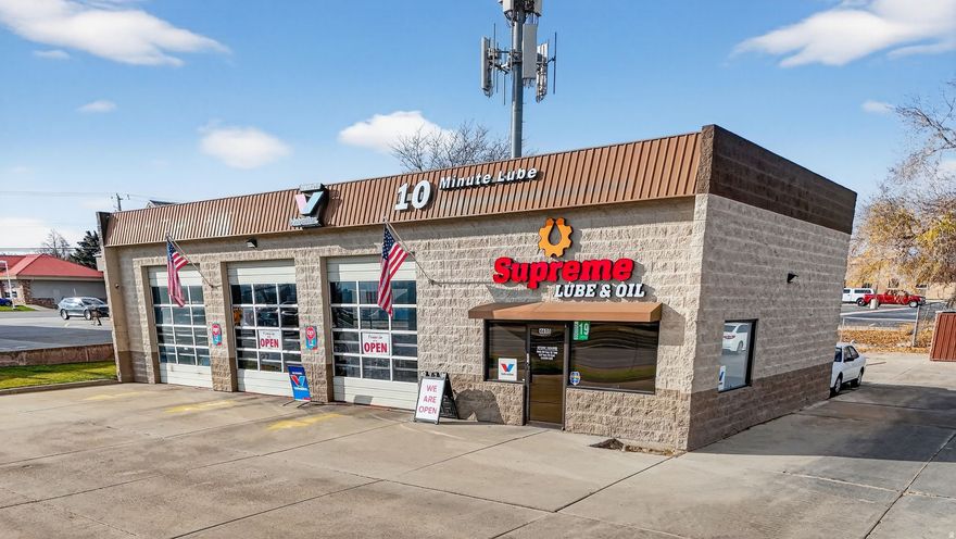 A rock-solid, low-maintenance investment in the heart of West Valley City. This 3,472 SF, three-bay lube & oil service center sits on a 0.30-acre lot and is backed by a proven operator currently in year 3 of a 5-year NNN lease, delivering $67,473 in annual NOI with 3% annual Increases. Listed at $1,175,000, the offering provides attractive cash flow with minimal landlord responsibility.  Built in 1999 and exceptionally clean, the facility includes three service bays, three pits, and one two-post lift, making it a turnkey setup for ongoing automotive service operations. The site benefits from strong visibility and easy access in a busy commercial corridor of West Valley City.