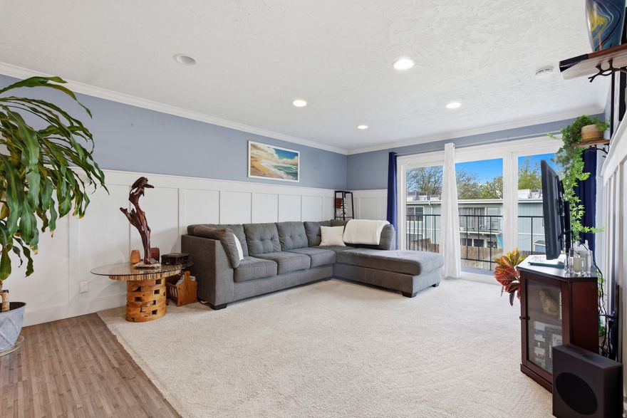 Amazing location!!  Just 10 minutes to the canyons for skiing, hiking, and recreation!   Beautifully updated move in ready condo in a secured building with tons of natural light and a new roof!  HUGE WINDOWS!  The spacious primary suite features an oversized window with great views, a large walk in closet, and private half bath.  Step through the bright living room, where large windows and sliding glass doors lead you out to a west facing private balcony, perfect for enjoying sunsets!  All appliances included.  5 minutes to Fashion Place Mall. 2 minutes to I-215.  5 minutes to Trax. LONG TERM RENTALS ALLOWED!!