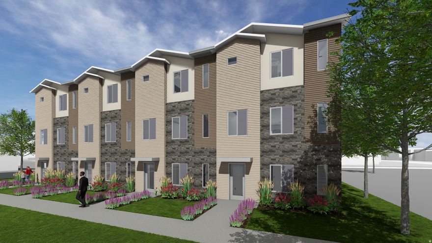 *Builder is offering 3% closing cost or rate buydown with preferred lender!!* Modern townhome living in a prime Midvale location just off Fort Union Blvd. This brand-new townhome community offers thoughtfully designed 3-bedroom, 2.5-bath residences that blend contemporary style, comfort, and efficiency with unbeatable access to shopping, dining, freeway connection, and public transit. Each home features an oversized, extra-deep garage and an open-concept main level designed for both entertaining and everyday living. The kitchen is a standout with a large island, gas range, stainless steel appliance package, and under-cabinet lighting, creating a clean, modern workspace. Upstairs, the primary suite serves as a private retreat with a walk-in closet and a sleek curbless (no-step) shower, while two additional bedrooms and a full bathroom provide flexibility for family, guests, or a home office setup. Homes are built with comfort, efficiency, and health in mind, featuring 96% high-efficiency furnaces, smart thermostats, and radon mitigation systems. Units 15-18 have large private driveways! Multiple units available. Photos and renderings are for illustrative purposes only. Square footage is a courtesy estimate from builder plans; buyers are encouraged to obtain independent measurements. Community is currently under construction and a model home will be available mid-April.