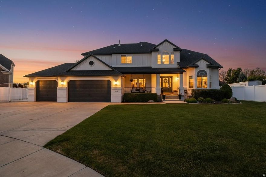 Tucked into a quiet cul-de-sac in Pleasant Grove, this fully updated 6-bedroom home delivers over 5,000 square feet of elevated living-and a backyard that feels like a private resort.  Inside, everything has been thoughtfully renovated. You'll find soaring ceilings, a bright open layout, and a stunning designer kitchen featuring custom cabinetry, an oversized island, and double ovens-built for both everyday living and unforgettable entertaining.  The primary suite is a true retreat-spacious, private, and beautifully finished with a spa-like bathroom and a custom walk-in closet.  Step outside and it only gets better.  A resort-style backyard with a pool (all new equipment), pergola, and deck space-set against beautiful mountain views-creates the perfect setting for entertaining or unwinding.  And for those needing serious space, this property delivers: a 3-car attached garage PLUS an oversized detached garage with room for 4 additional vehicles, toys, or a full workshop setup.  With major updates already completed-including a new roof in 2024-this is a turnkey opportunity offering space, function, and lifestyle in one of Pleasant Grove's most desirable settings.   All information, figures, and documentation provided as a courtesy, buyer to verify all information.