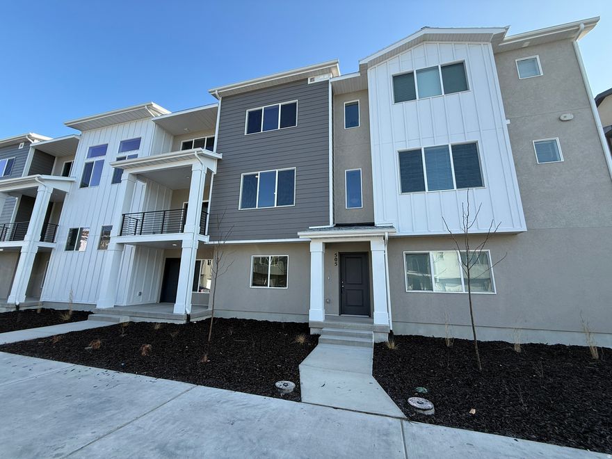 WELCOME HOME! Nestle into your brand new 4 bedroom townhome in a prime location tucked away from busy streets, but still close to everything you need. The Hillsborough from Woodside Homes features a guest room and full bath on the first floor, spacious and open second floor with 9' ceilings & den/craft room off the dining nook. Professionally designed finishes include White and Dusty blue cabinetry, white quartz tops, waterproof wood laminate, White railing throughout for added WOW.  Primary bath includes dual sinks, an oversized shower and a huge walk-in closet. Take advantage of our incredible preferred lender incentives with special interest rates. Call/Text to see this home and other available quick move-ins.  # 409  Hillsborough.