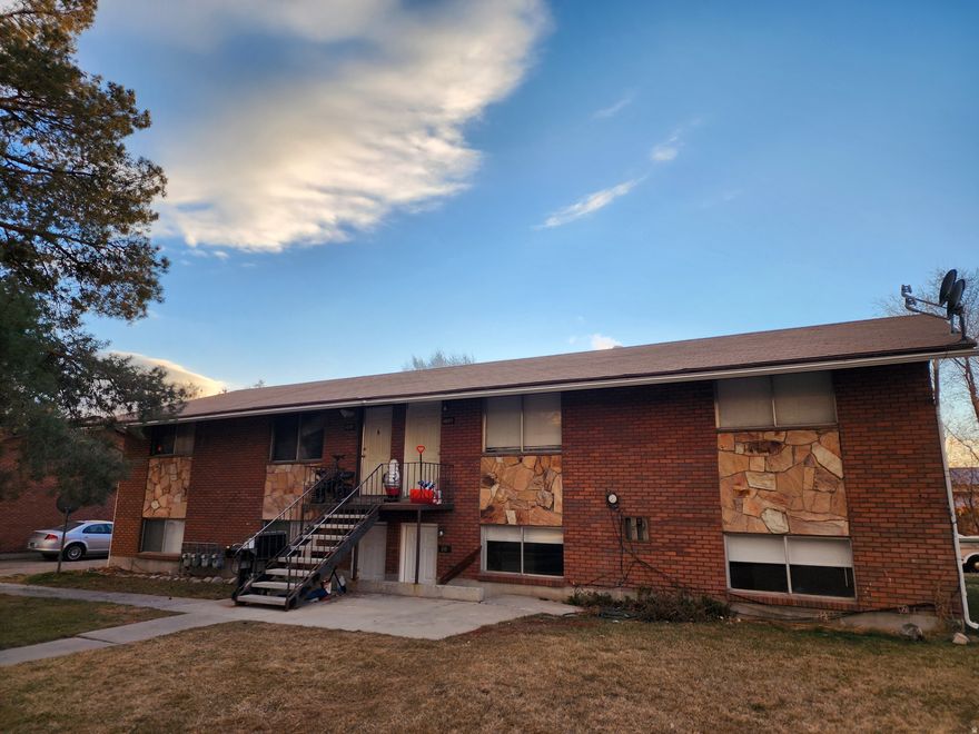 Excellent Orem location near both UVU and BYU. Well maintained 4 plex investment property with upside potential. Rents could be higher. Cul-de-sac location near local shopping, schools and recreation. The all brick structure makes for easy maintenance. Newer AC (forced air) in 3 of the units. 2 of the units have been recently upgraded with new cabinets, dishwashers, stone counter tops, carpet and tile flooring. All units are 2 beds, 1 full bath with indoor washer and dryer hookups. Each kitchen boasts plenty of storage, garbage disposals and refrigerators. Great rental area with approximately 80,000 college students enrolled in the Orem/Provo area!! Come see it, Love it and Make it Your Own!