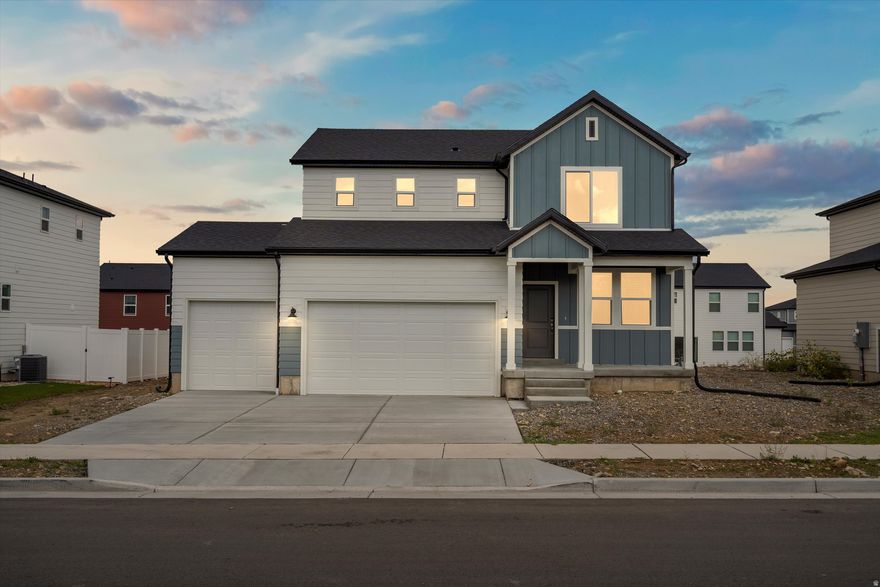 Settle into your new home with an open concept kitchen and living area great for entertaining. Energy saving spray foam insulation and unfinished basement included. Move in ready with a washer, dryer, fridge and blinds throughout!  Total approx. sq. ft. 2,734.