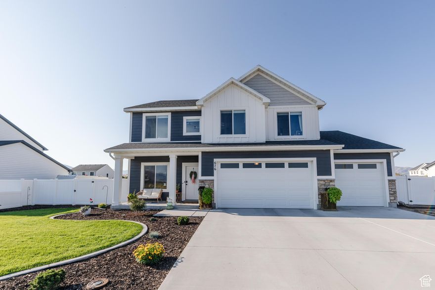 Step into this beautifully designed 4-bedroom 2.5 bath two-story home, where natural light fills every room, creating a warm and welcoming atmosphere.  The open and functional layout offers plenty of space for both everyday living and entertaining. Upstairs you will find four comfortable bedrooms, including a spacious primary suite with a private bath. The main home features multiple gathering areas, perfect for family time or hosting guests.  Outside, the property shines with a large fully landscaped lot complete with irrigation water making it easy to keep your yard green and thriving all season long. Whether relaxing on the patio, or watching the sun rise or set, the outdoor setting is a true highlight. With its blend of comfort, light-filled spaces and a beautifully maintained yard, this home is ready for its next chapter.