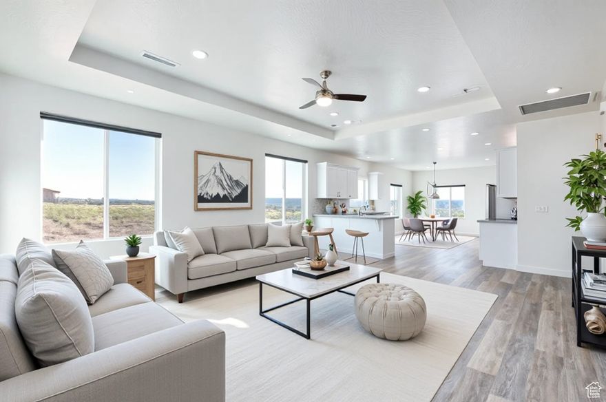 Mutli-Generational Property. This 1.03 acre lot, features these stunning 2023 new homes with the ultimate in modern comfort and style. Short Term Rental allowed. Conveniently there are separate entrances for the main home and casita, each accessible paved roads. The main residence, at 1984 sq ft, embodies a contemporary open living concept. The spacious California king size main bedroom with ensuite bath is tranquil. The home has tiled bathrooms, quartz countertops and dovetail wood cabinetry throughout. With large bedrooms and 2.5 baths, every corner of this residence is designed for comfort. A 2-car garage provides ample space for storage and vehicle accommodations. Adjacent to the main home, the 1034 sq ft casita mirrors the larger home's elegance with matching quartz counters and fine cabinetry. Featuring a main bedroom with an ensuite bath and two additional queen-size bedrooms, this casita is the perfect guest retreat or additional living space. But the real highlight of these homes is the awe-inspiring panorama of red rock views. Lease option to buy if preferred Buyer to verify all