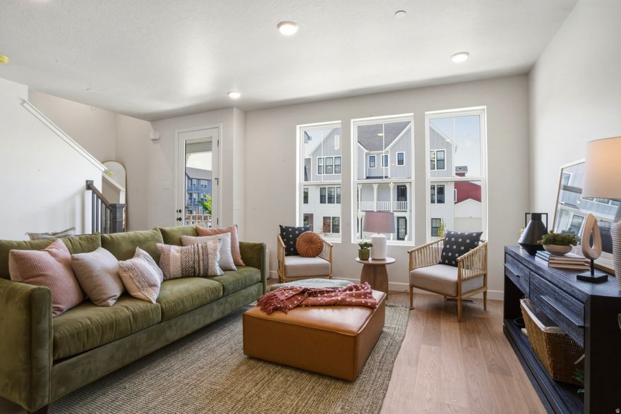 Move-In By End of Month! Enjoy living in a location that puts you close to it all!  Walk to Soda Row, Oquirrh Lake, the library, and America First Square Stadium. The area is known for community events and a lively neighborhood feel, with limited nearby construction. Inside, large, well-placed windows bring in abundant natural light and highlight incredible mountain views. The home is designed to feel bright, open, and connected to its surroundings. Move in before summer and start enjoying everything the neighborhood has to offer. In-house lending options help make the home buying process simple and straightforward. ASK ABOUT OUR UNADVERTISED INCENTIVES!