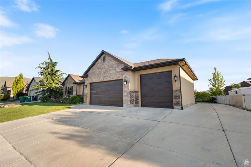Improved Price!! Welcome to Springview Farms-one of Bluffdale's most sought-after neighborhoods, where homes rarely hit the market. This beautifully maintained rambler offers six spacious bedrooms, three full baths, and a functional layout that blends comfort with convenience. Situated on a quarter-acre lot, the property features a three-car garage with extra depth, ideal for storage, gear, or oversized vehicles.  Inside, you'll find generous living spaces filled with natural light, a well-appointed kitchen, and room for everyone to spread out. Outside, enjoy a quiet, tucked-away community that's still minutes from shopping, dining, freeway access, and top amenities. With miles of scenic walking paths and a close-knit feel, Springview Farms offers a lifestyle that's hard to beat.  Don't miss your chance to own in a neighborhood where opportunities like this don't come around often.
