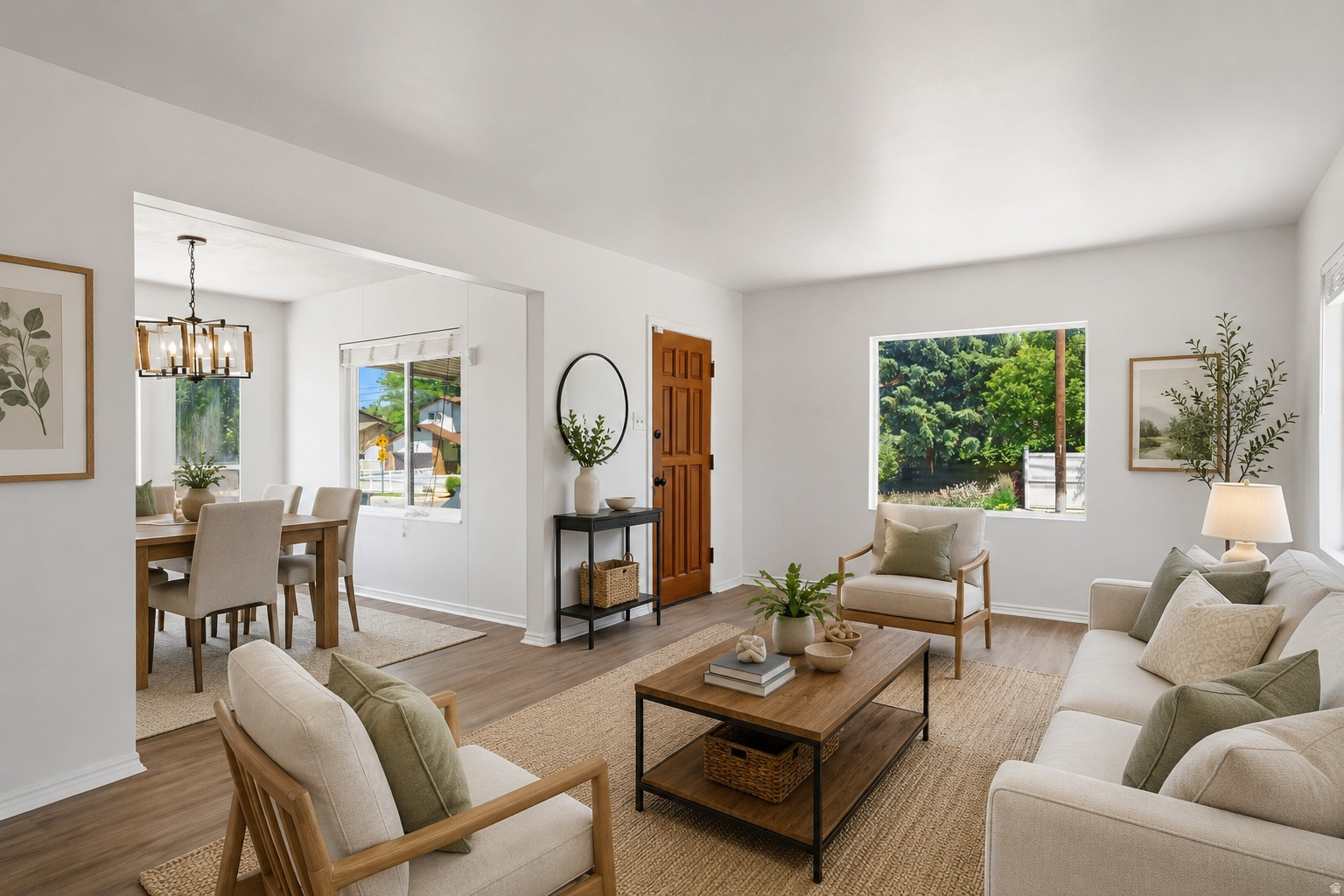 A glimpse of what could be: AI virtual staging added for inspiration.
