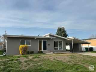 Don't miss out on this home! New paint, new flooring, wood floors were just refinished. Bathroom updated, most windows updated. Large carport for ample covered parking. Large laundry room, largest bedroom has two closets! Featuring exterior storage, a large yard to enjoy with concrete patio. Perfect to secure and use for the upcoming summer months. Don't miss out on this one!