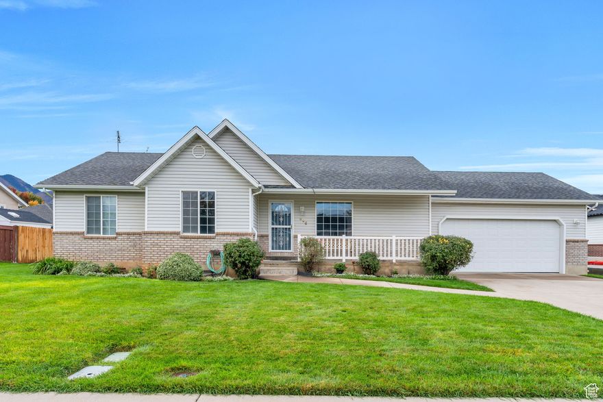 Step into the perfect opportunity with this charming home in Spanish Fork. Discover this property minutes from parks, schools, shopping,  and  new Fit City rec center.Enjoy mountain views that enhance the charm of this home located in a nice  neighborhood in Spanish Fork. The home has a  partially fenced  backyard with  trex deck, trees and well-maintained yard.The main level has 3 bedrooms, 2 bathrooms, kitchen/dining area, laundry room,  living room/possible home office, basement has a family room and the rest unfinished with  room to grow. 2 car  garage with plenty  of storage space. Washer & Dryer are excluded. The roof was  replaced approximately 5 years ago. The kitchen, dining area and sitting room have been recently painted.Recently appraised  to support selling price. Sq. footage figures provided as a courtesy estimate and obtained from county records . Buyer is advised to obtain an independent measurement.