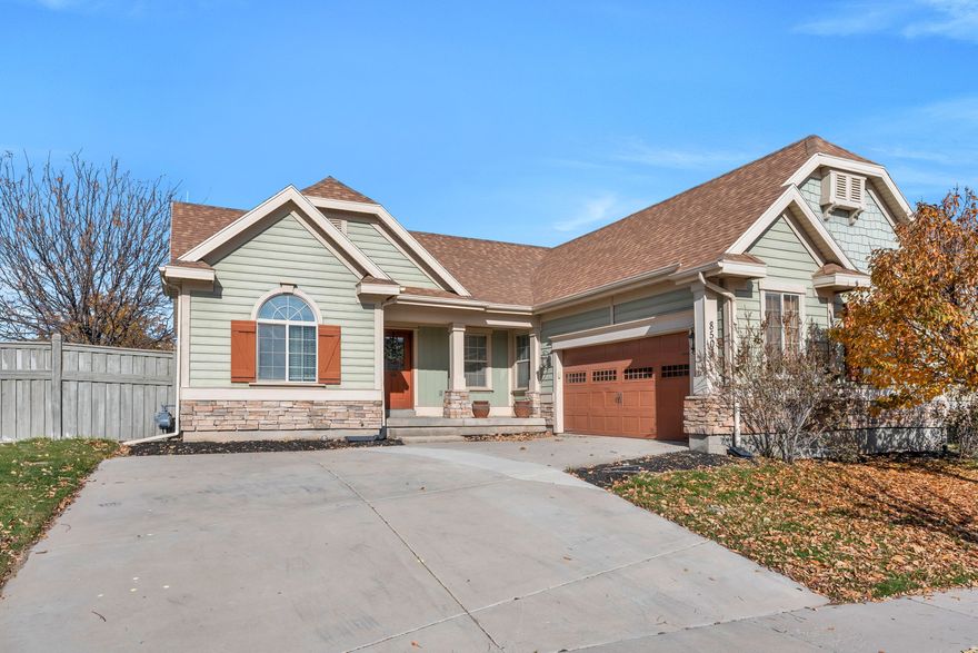 *OPEN HOUSE CANCELLED* Step inside this charming cottage-style home located near the 6th hole of the golf course! Featuring hardwood floors, permanent Christmas lights, large windows, and a spacious kitchen perfect for cooking and entertaining. The main floor includes a flex room that can be used as a bedroom or office. Enjoy a beautifully landscaped, fully fenced backyard with a firepit, covered patio, and stunning sunset views-perfect for relaxing or gatherings. The basement offers space for an additional bedroom and room to grow. Conveniently located near parks, shopping, and the Ranches Golf Course, this home combines comfort, charm, and a great location!  Square footage figures are provided as a courtesy estimate only and were obtained from county records.  Buyer is advised to obtain an independent measurement.