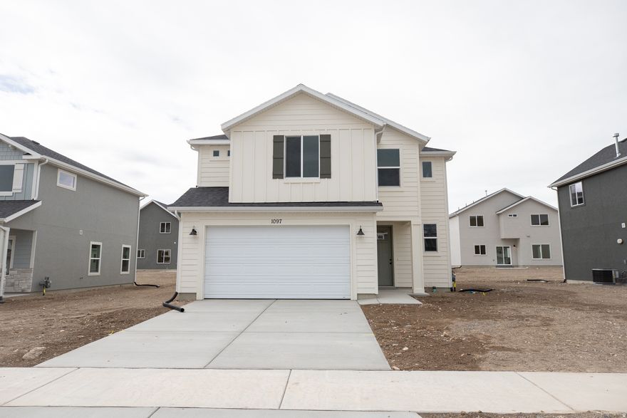 INTEREST RATES STARTING AS LOW AS 4.99% with our preferred lender or $20,000 INCENTIVE towards closing costs, rate buydown, or price reduction regardless of lender! (Talk to agent for conditions.)"This is our Must-See New Arrowhead Springs Community in Salem!  This beautiful home was built by Flagship Homes and features 4 bedrooms, 2.5 bathrooms, quartz slab countertops, painted cabinets, laminate flooring on the main level, landscaped front yard, 2 car garage, and backyard (can be landscaped for an additional charge). The primary bedroom has a vaulted ceiling, large walk-in closet, dual sinks, and separate tub and shower! Our Arrowhead Springs community will have a  52-acre park, clubhouses, pools and everything you can think of when it comes to Amenities! This community is close to the Freeway (4 minutes) and is in a beautiful location! Call Seth for more information or stop by our model home at 1074 N 1020 W Salem, Utah 84653 for a tour. Model home hours: Monday-Saturday 11 AM - 6 PM. Buyers to verify all information. Square footage is from house plans.