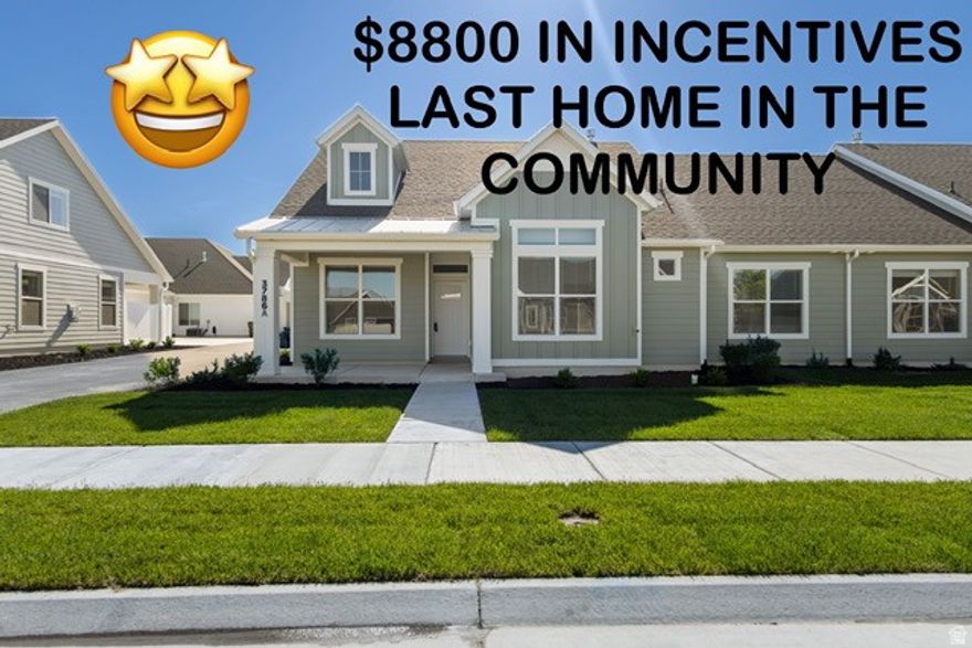 LAST HOME IN THE COMMUNITY!!!  This charming patio home offers open-concept living with a cozy fireplace.  This patio home comes with 2 bedrooms, a flex room and 2 baths.  Nestled in a vibrant community, enjoy access to scenic walking trails, a fishing pond, pickleball courts, playgrounds, and expansive open spaces. Ideal for those seeking an active, serene lifestyle with modern amenities nearby. Lender incentive of 2% of purchase price available on this home.