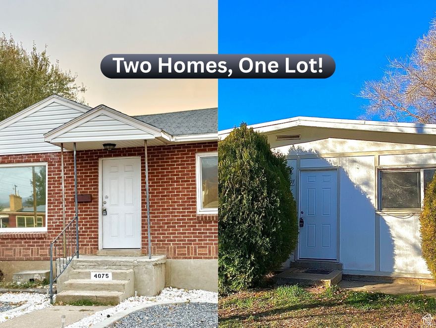 Extremely unique value - TWO HOMES for the price of one! Legal duplex in South Ogden but functions as two single family homes with separate meters, driveways, fenced back yards, addresses, and mailboxes. Ideal investment setup- high rents comparable to single-family homes, while taxes and insurance reflect traditional duplex rates. Washer & dryer hookups in both units. Appliances included. Fully occupied with excellent long-term, reliable tenants. Please do not disturb tenants. No showings until under contract. Inspections available after accepted offer. Square footage is an estimate from county records; buyer to verify all.