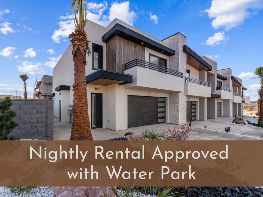 This Nightly-Rental Approved, Luxury Townhome is your perfect vacation property. It's built to be beautiful AND durable, and comes with the most incredible amenities offered anywhere in Southern Utah. With access to Pecan Valley Resort's incredible 2 acre water park and clubhouse, with too many activities to mention here, you may never want to leave! This brand new unit will have a high quality, contemporary finish and an open layout that is perfect for entertaining or just having fun as a family. Located in the heart of Southern Utah's outdoor wonderland near Zions National park, with views of the world famous red cliffs of Southern Utah, and minutes away from popular Sand Hollow reservoir, there are an array of outdoor activities. Schedule your private tour of the water park and our beautiful town homes. The builder is offering a $20,000 closing cost incentive.