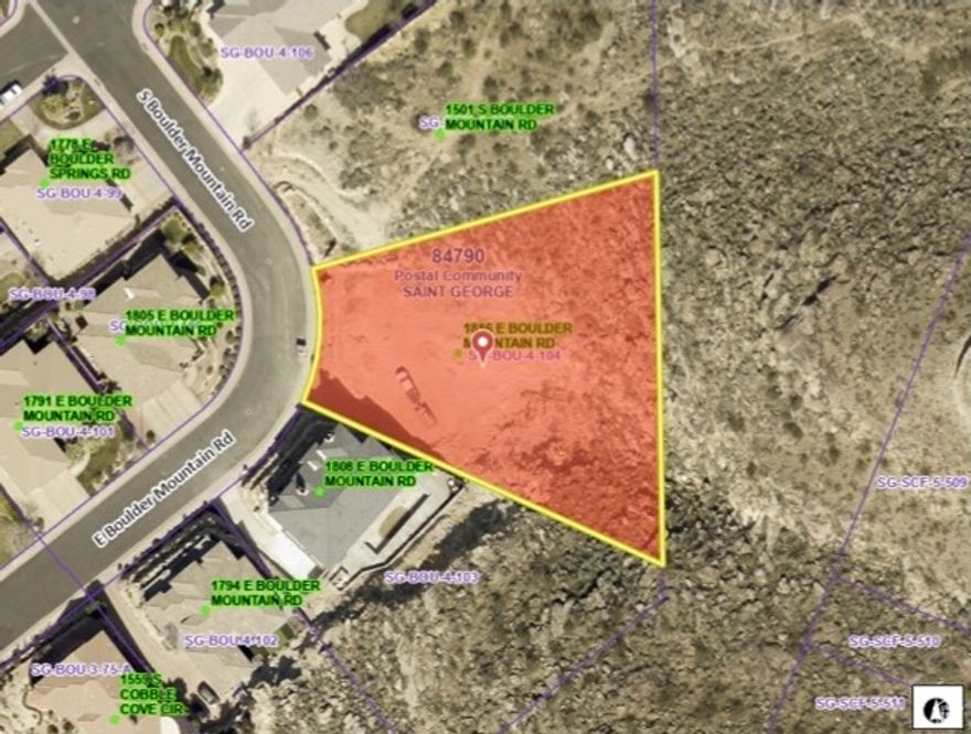 Build your dream home on this stunning .87-acre corner lot in a prime, tranquil location! Breathtaking Pineview Mountain and St. George views await. Recent soil survey completed, water impact fees paid. Features a stylish two-tier front wall. Bring your builder or explore a partial trade for a completed home. Seize this rare opportunity in a coveted area!