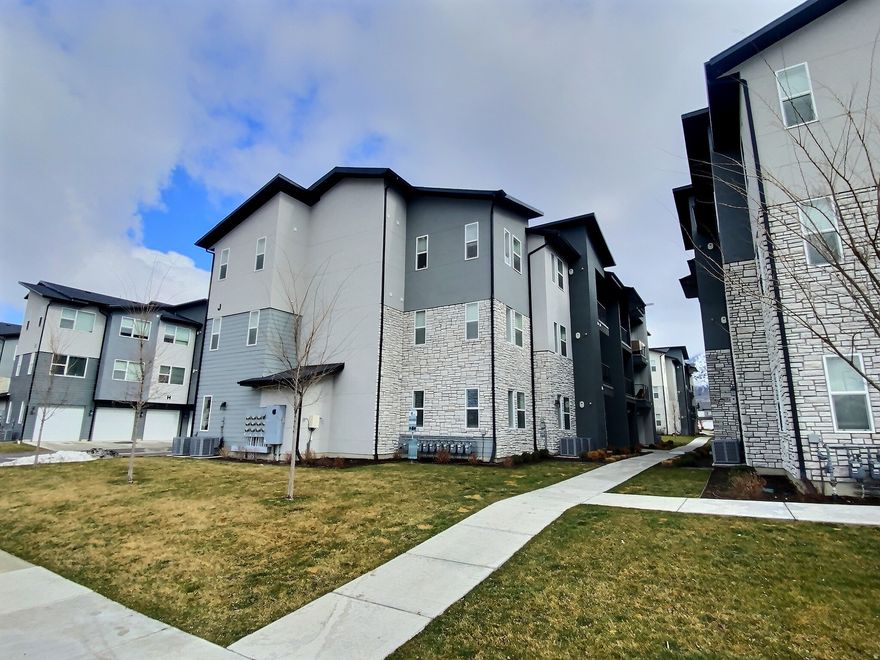 Welcome home to this beautifully maintained 2 bed, 2 bath main-level condo offering comfort, convenience, and style. Featuring an attached garage and true turn-key living, this home boasts a bright kitchen with island, quartz countertops, and an open layout perfect for entertaining. Enjoy serene mountain views from the primary suite, plus a patio perfect for relaxing evening and enjoying the fresh air. The community amenities include a clubhouse with pool, exercise room, pickle ball, and playground. All just minutes from shopping, dining, and everyday conveniences. Low-maintenance living with high-end touches in a prime location! Buyer to verify all information.