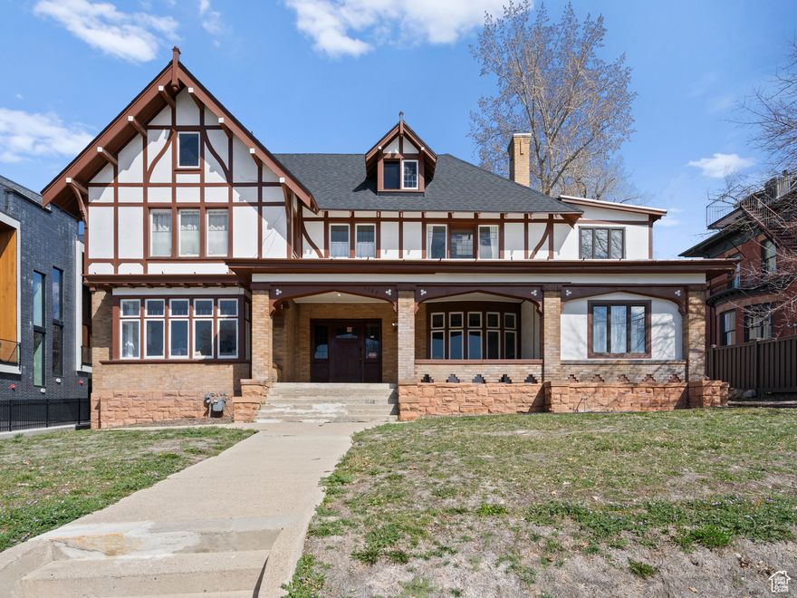 Located on historic South Temple in the Avenues of Salt Lake City, this beautifully renovated Tudor-style 8-plex offers a rare blend of old-world charm and modern luxury. Fully remodeled in 2022, each unit boasts tall ceilings, beautiful stained glass windows, unique layouts, and stunning historic character. Updates include all new paint, new cabinets, stylish tile backsplashes, fully remodeled bathrooms, brand-new electrical and plumbing for the entire building, as well as high-efficiency mini-splits in every unit.   In addition to the 8 units, there is an independent studio on the 3rd floor that could be converted into another unit or rented out separately as an art studio or equivalent. There is also space in the basement to potentially add an additional second unit, totaling up to 10 units. Buyer to verify all.   This turnkey property is an incredible investment opportunity in a prime location, just minutes from downtown and Universities. Owner/Agent.