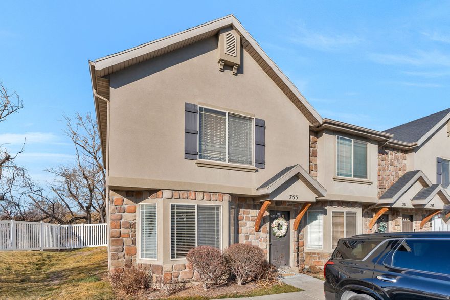 This beautiful home is conveniently near shopping, dining, entertainment, and recreation with easy access to I-15. This end-row unit has extra south facing windows and a large grassy area next to it. The private, fenced patio opens up to an endearing pond and wooded hideaway. Watch the ducks and geese from your patio view or upstairs window. No backyard neighbors to obstruct the oasis. Added bonus of having the furnace, water heater, and AC newly replaced. High end fridge stays along the washer and dryer. Patio furniture will also stay for you to enjoy. Square feet as per county Buyer and buyer's broker to verify all information.