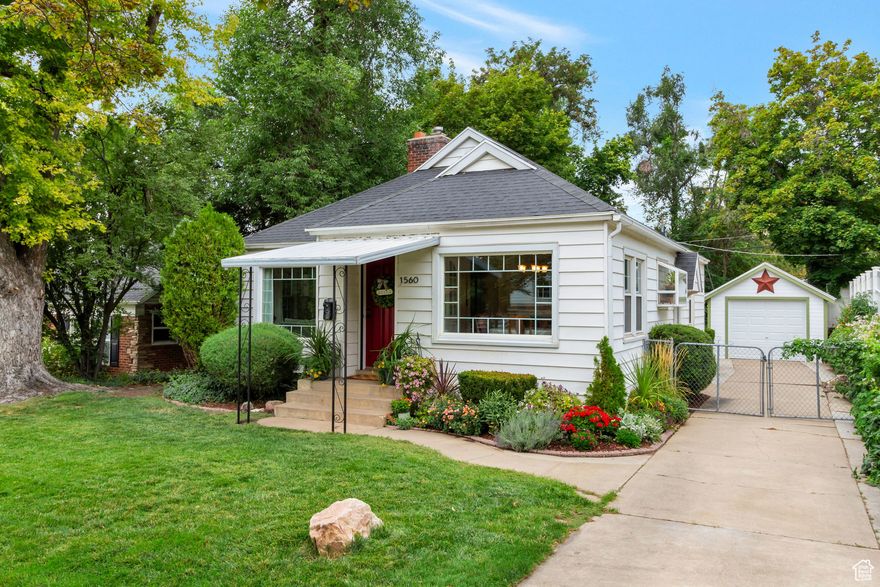 Adorable updated bungalow on the market above Harrison Blvd. Sitting high on the east bench of Ogden, this 4 bedroom, 2 bath home features an updated kitchen & bath, finished basement, and a gorgeous private backyard. Picture perfect views from the south and east facing windows. This home has great curb appeal being located on a beautiful historic tree lined street. Located close to so many things including retail shopping, restaurants, hiking trails and just 25 minutes to world class ski resorts, water sports, fishing, etc. All appliances stay including the washer and dryer. Perfect for anyone wanting a bit smaller home & yard to maintain and more time to enjoy the great outdoors! Schedule a showing today. There is an easement in the back of the property behind the fence. Many neighbors have extended their yards into the easement. If buyer wishes to do the same, it is recommended that they contact the city first to confirm who owns the property and for approval.