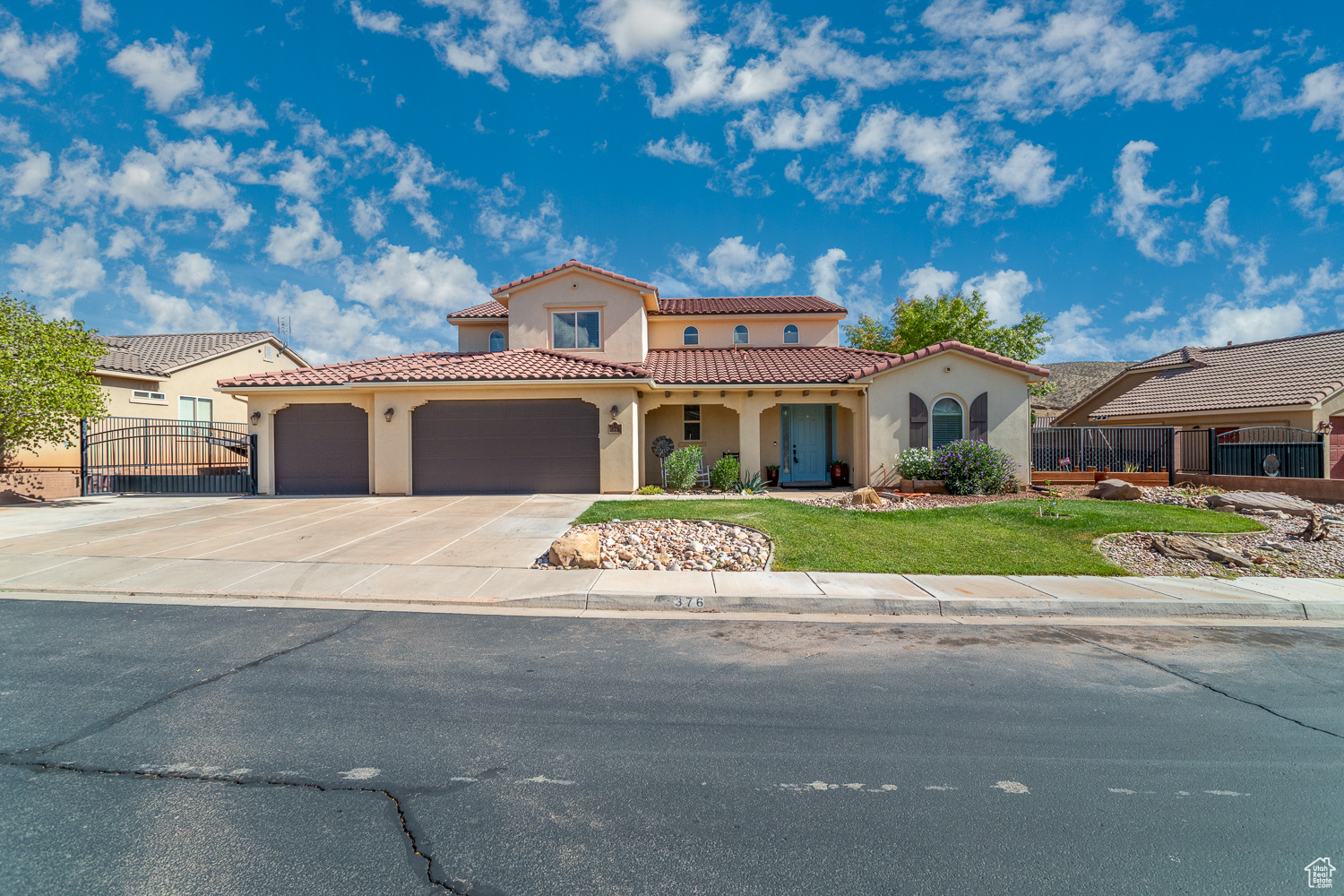 A beautiful, light-filled gem this spacious rambler/ranch, built in 2007, offers approx. 2,469 sqft with 4 large bedrooms and 2 baths. Inviting vaulted ceilings draw you into a fresh and bright interior featuring a modern kitchen with quartz counters, custom backsplash and tile flooring that transitions into the welcoming living room which features a fireplace and plenty of room for all! Step outside to enjoy a tranquil backyard with gated RV pad, roomy patio and pergola-perfect for gatherings or peaceful mornings. Living here means access to neighborhood pool, playground, tennis courts and sports field, all within convenience closeness. Discover daily delights in this lovingly maintained home where memories are waiting to be made!
