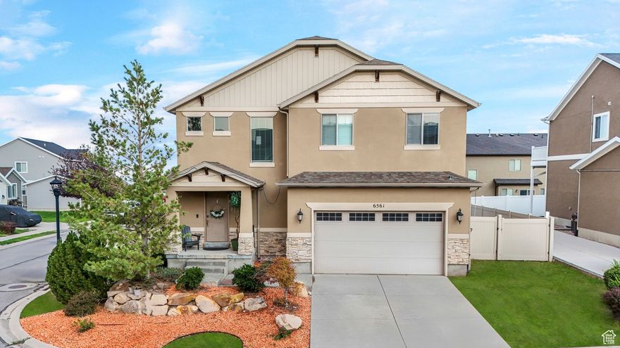 Wake up and enjoy your morning coffee while taking in the stunning mountain views this home offers. Situated on a desirable corner lot in a quiet cul-de-sac in the community of Sunset Hills, West Jordan, this property is nestled in a family-friendly neighborhood that checks all the boxes. The fully fenced backyard is perfect for kids and pets to play safely. Inside, the open-concept layout flows seamlessly from the front door into the kitchen, creating an inviting space for gatherings. Upstairs, you'll find three spacious bedrooms, while the finished basement (completed in June 2025) offers a private retreat with a fourth bedroom and an additional bathroom, ideal for guests or extended family.THE SELLER WILL INSTALL GRASS IN THE BACK YARD...The grass is virtual.
