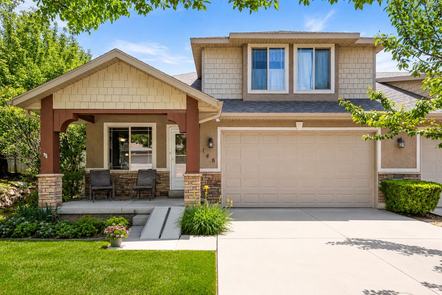 **OPEN HOUSE, SAT 5.23 FROM 12-2PM** Some homes just feel right the moment you walk in and this one is that home. Tucked inside a quiet gated community in Sandy, this 3-bedroom, 2.5-bath townhome has been genuinely cared for, and it shows. The major items are already done. New walk-in shower (2024), updated primary bath, new roof, new garage door, furnace, AC, and water heater all replaced in recent years. You're not inheriting someone else's to-do list, you're stepping into a home that's ready for you. The main level feels open and livable, with a spacious kitchen, plenty of storage, stainless appliances, and a mix of hardwood, tile, and warm finishes throughout. The primary suite is a quiet escape with a walk-in closet and a beautifully refreshed bath. Step outside to your patio and porch, to enjoy the quietwhere the mountain views make even a regular Tuesday feel a little better. The extended 2-car garage could fit an extended cab truck with room to spare, a small detail that matters a lot to the right buyer. And there's still room to make it your own. The full unfinished basement is stubbed and ready for 2 bedrooms and a bath whether that becomes a guest suite, a home gym, a playroom, or a workspace, the potential is real and the equity opportunity is genuine. Close to everything Sandy has to offer, great dining, shopping, parks, and trails, but tucked away enough to feel like home. This one's special. Come see it today!